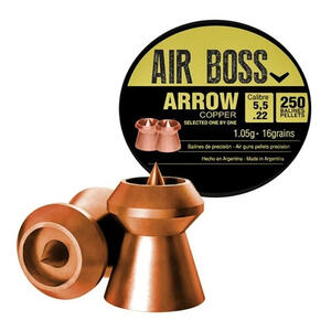 Balines Apolo Air Boss Arrow cobreados cal.5.5mm x 250 unidades  30100