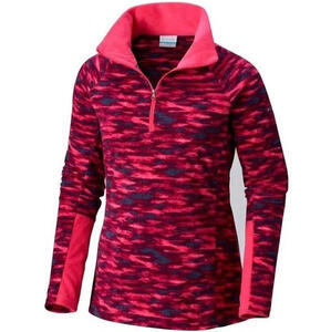 Buzo Columbia dama Glacial IV Half Zip print bordo/azul 