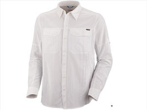 Camisa Columbia h. Silver Ridge white l/s 