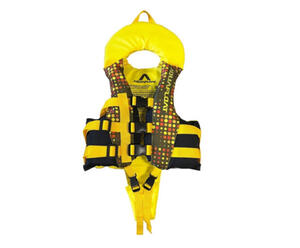 Chaleco Aquafloat niño Ski con cordon ribbon amarillo T01