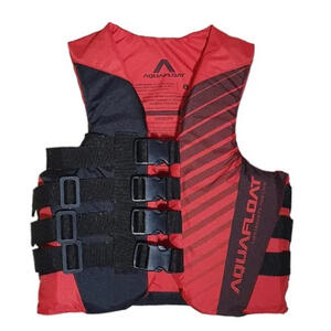 Chaleco Aquafloat Ski reforzado 4 Tiras color rojo T12