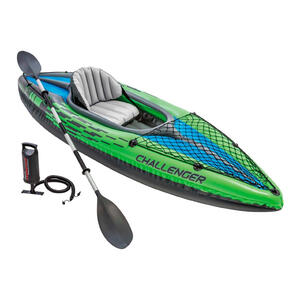 Kayak inflable Intex Challenger K1 New 274 X 76 X 38 CM + Inflador+1 Remo