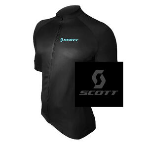 Remera Unisex manga corta ciclismo Scott Premium color negro 
