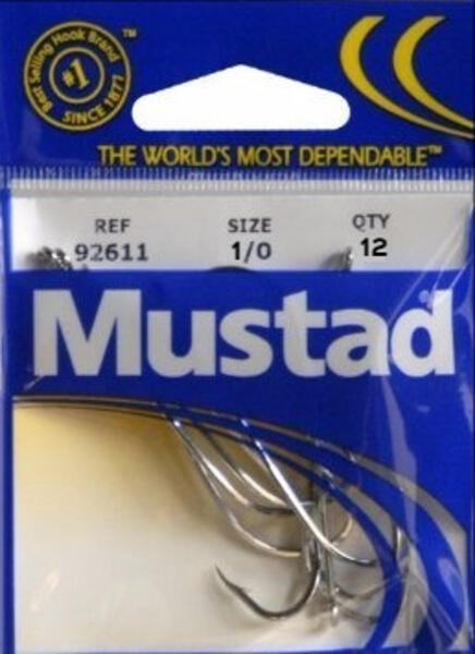 Anzuelo Mustad 92611 nro. 1-0 X 12