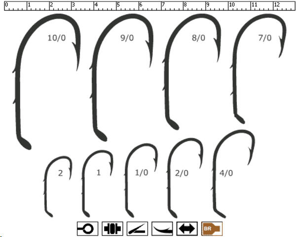 Anzuelo Mustad Beak 92641 con traba nro 2-0