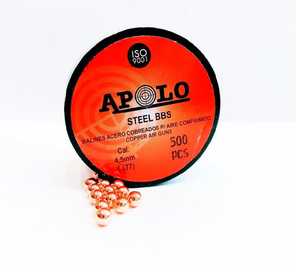 Balines Apolo BBS acero cobredado cal.4.5mm X 500 unidades  19983