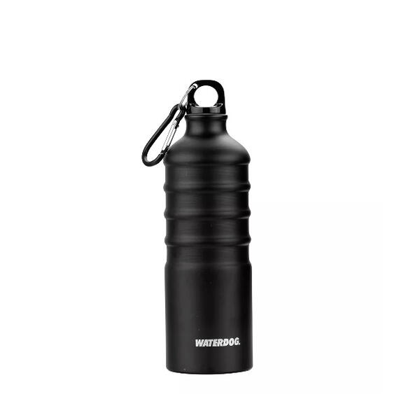 Botella Waterdog Aluminio Waterdog mod. Ab1q075bk 750cc. negro/mosqueton