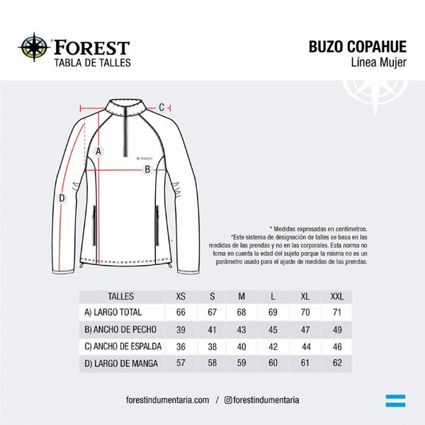 Buzo Forest Leather dama Copahue micropolar coral 