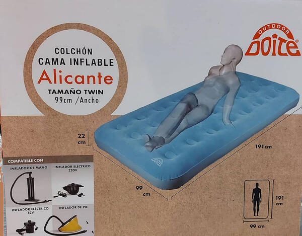Misterioso comedia donde quiera Colchon Doite inflable Alicante Single 1 plaza M 8616 - Suiza Outdoor