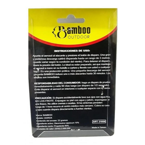 Gas de defensa Bamboo 22 Gramos