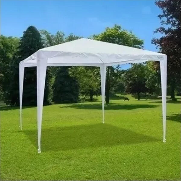 Gazebo Broksol Classic Acero y Rafia Blanco
