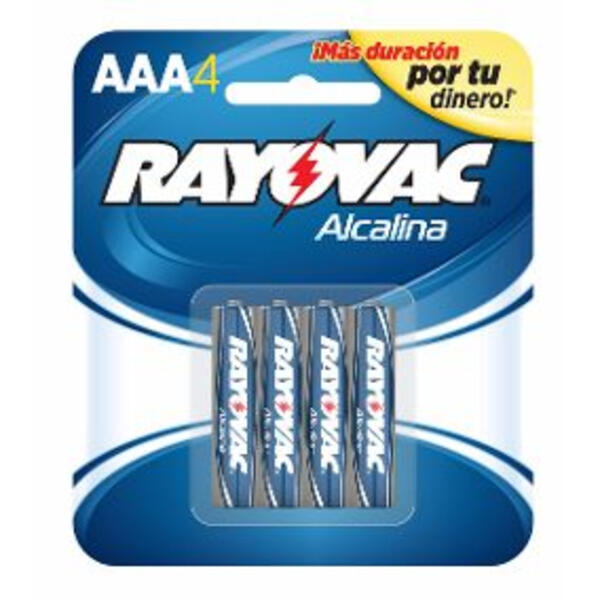 Pila Alcalina Rayovac (AAA) Blister X 4 R8244