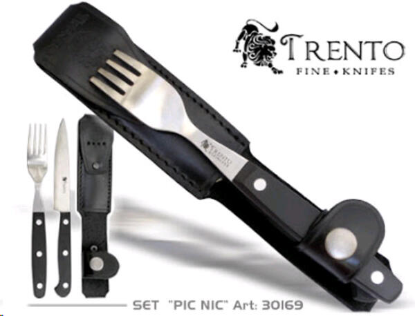 Set Trento tenedor/cuchillo mesa cabo negro