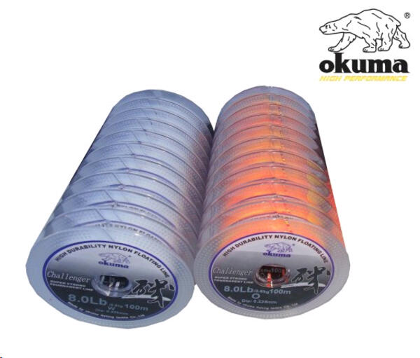 Tanza Okuma Challenger X 100 mt. 0.235 mm. blanca