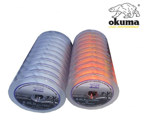 Tanza Okuma Challenger X 100 mt. 0.405 mm. blanca