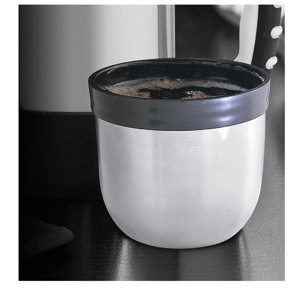 Termo Thermos acero inoxidable con manija rigida plateado y negro 1lt.